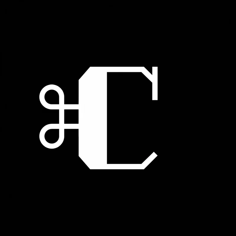 C logo with command-key loop